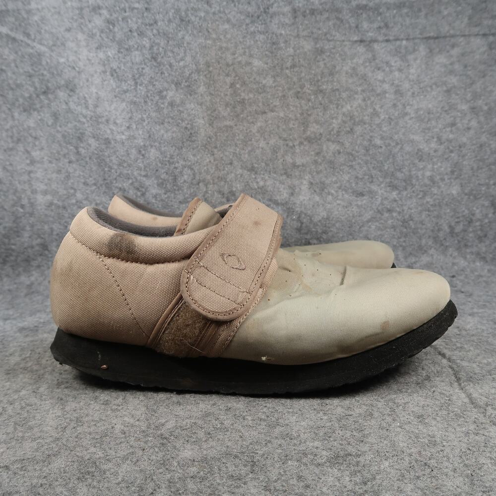 Apex Shoes Womens Wide 9 Mens 8 Orthopedic Single Strap Comfort Slip On Fabric